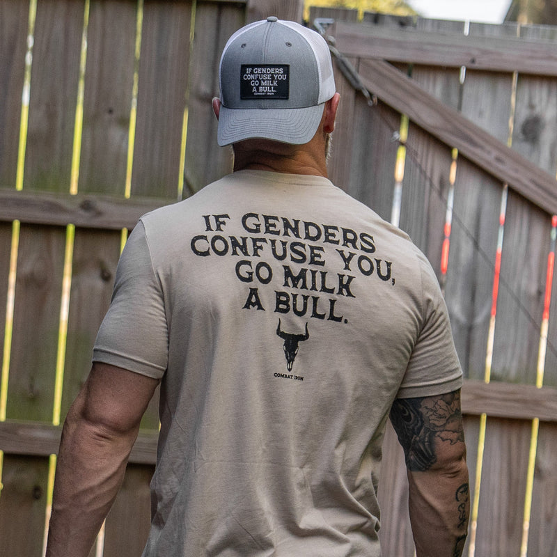 Load image into Gallery viewer, If Genders Confuse You, Go Milk a Bull Men's T-Shirt
