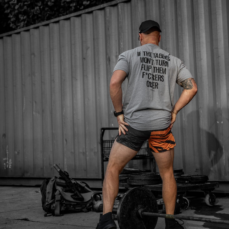 Load image into Gallery viewer, If The Tables Won't Turn Flip Them Fkrs Over Mens T-Shirt
