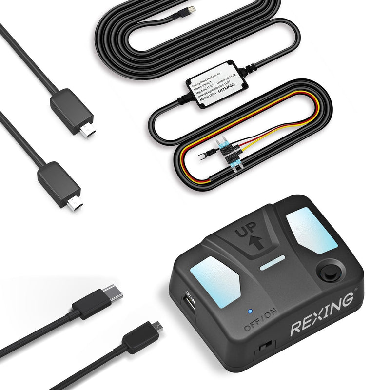 Load image into Gallery viewer, Rexing Intelligent Hardwire Kit Type-C Port for All Rexing Dash Cam Models including R4, DT2, M2 Max, R316 Series, RH2 Series, and CPDuo Multimedia Receiver
