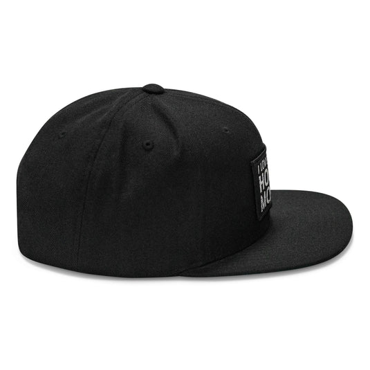 I Love Hot Moms Patch Flatbill Snapback Hat