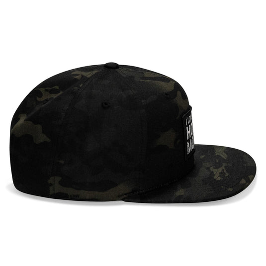I Love Hot Moms Patch Flatbill Snapback Hat
