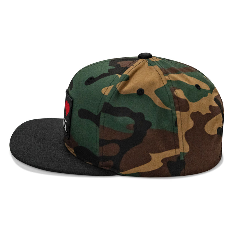 Load image into Gallery viewer, I Love Hot Moms Patch Flatbill Snapback Hat
