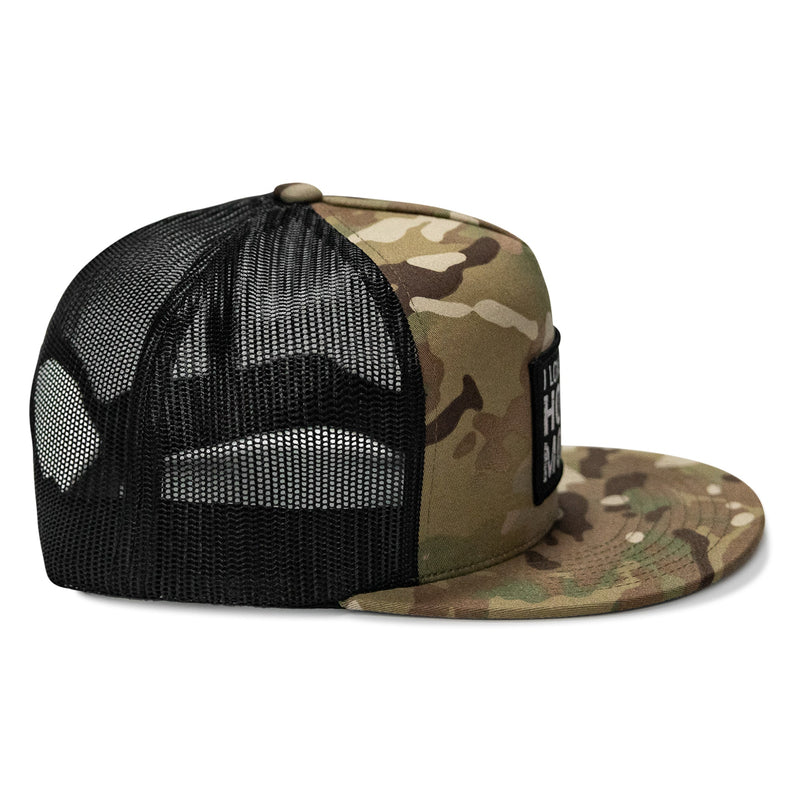 Load image into Gallery viewer, I Love Hot Moms Patch Flatbill Snapback Hat
