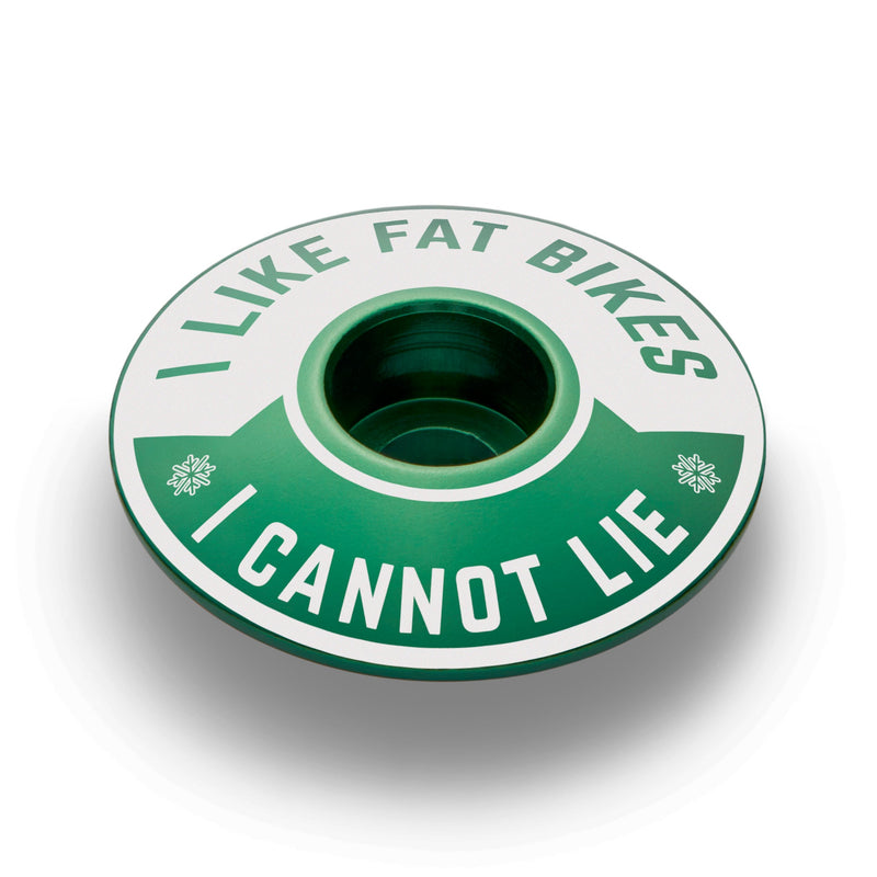 Load image into Gallery viewer, I Like Fat Bikes &amp; I Cannot Lie Bicycle Headset Cap

