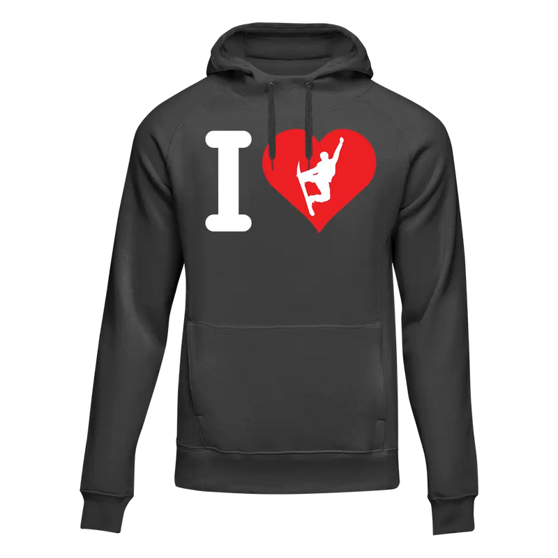 Load image into Gallery viewer, I Love Snowboarding Adult Fleece Hooded Sweatshirt
