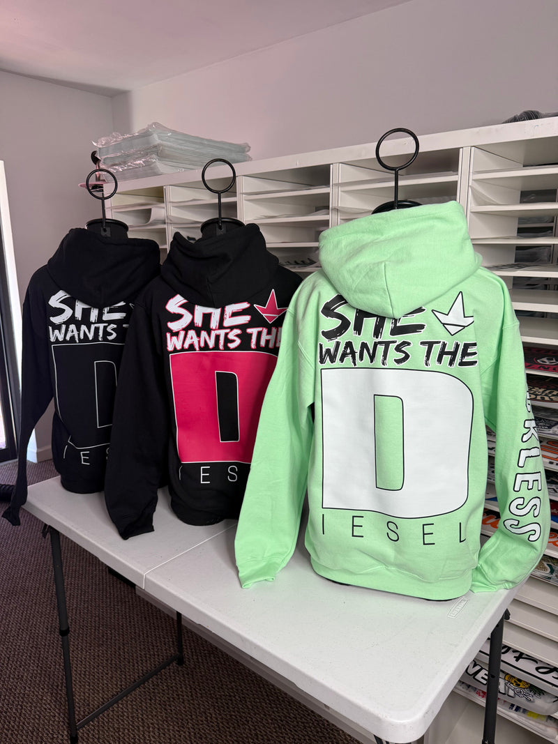 Load image into Gallery viewer, She Wants the Diesel Hoodie
