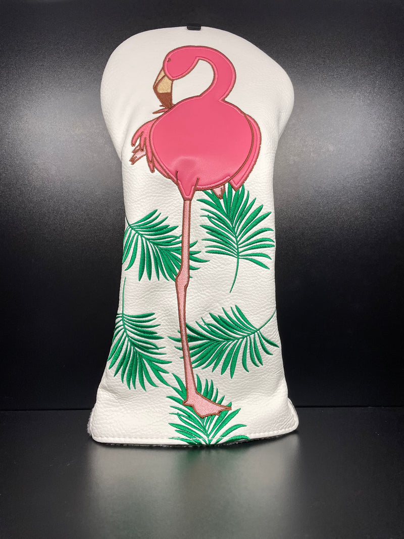 Load image into Gallery viewer, Tropical Flamingos Headcover

