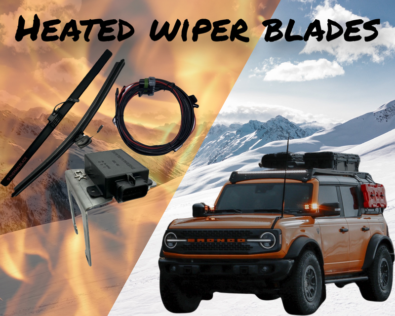 Load image into Gallery viewer, 2021-2023+ Ford Bronco Heated Wiper Blades with Installation Brackets
