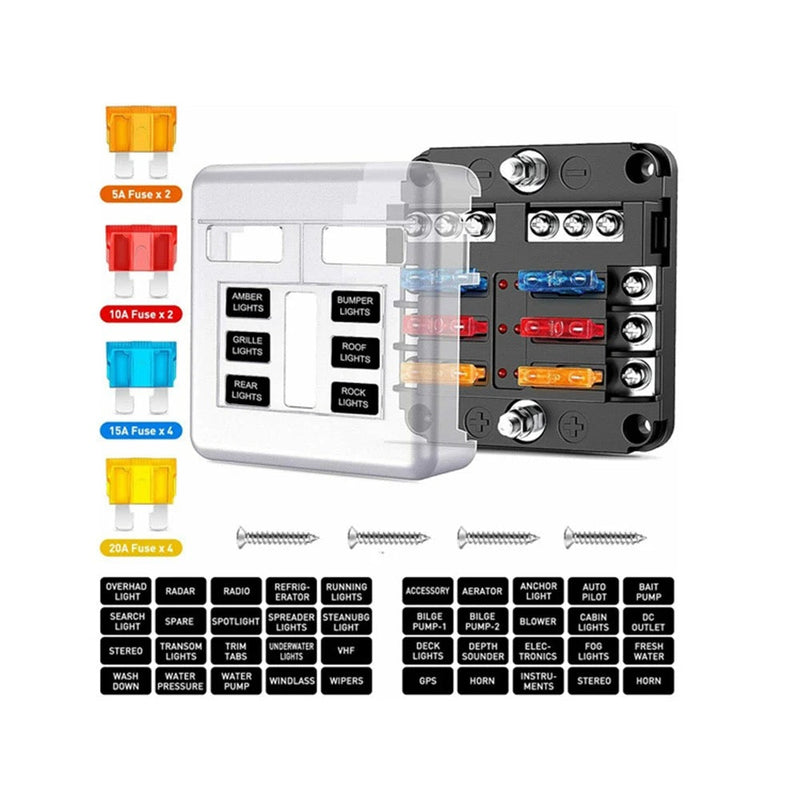 Load image into Gallery viewer, 6 Way Fuse Block
