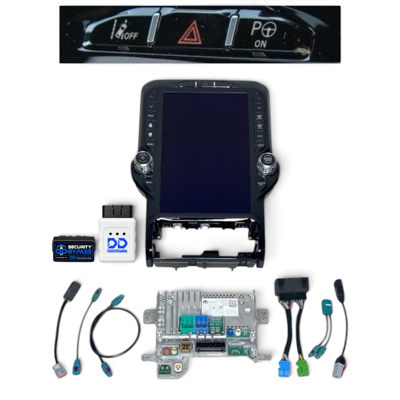 Load image into Gallery viewer, 2019-2024 RAM 1500 UBQ Uconnect 5 Upgrade kit with 12-inch Touchscreen including Wireless Apple CarPlay / Android Auto
