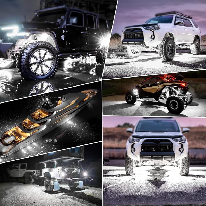 Load image into Gallery viewer, Platinum 24 LED white Rock Lights (10pk)
