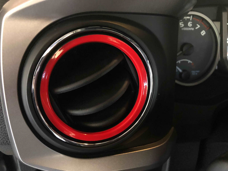 Load image into Gallery viewer, Premium Cast Vinyl Decals for 2016-2023 Tacoma Inner AC Vent Rings x4
