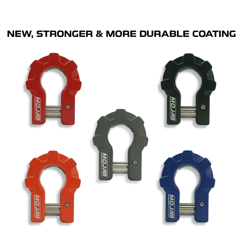 Load image into Gallery viewer, 3/4'' Extreme duty Aluminum D-Shackle set (9T)-Ceramic coated (LIFETIME WARRANTY*)
