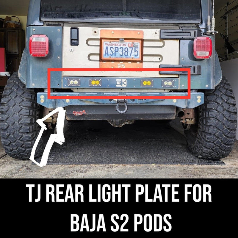 Load image into Gallery viewer, Baja S2 Rear Light Plate Mount for Jeep TJ Wrangler
