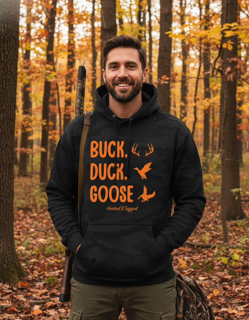 Load image into Gallery viewer, Buck, Duck, Goose Hoodie
