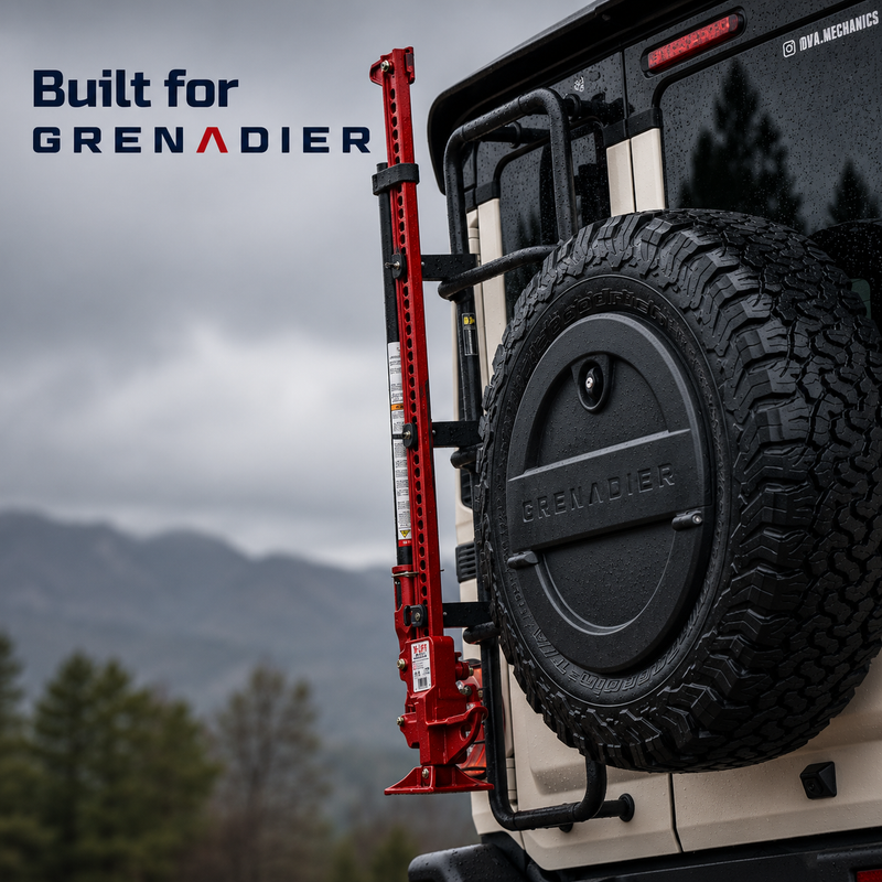 Load image into Gallery viewer, INEOS Grenadier: Ladder-Mounted Hi‑Lift Jack Carrier
