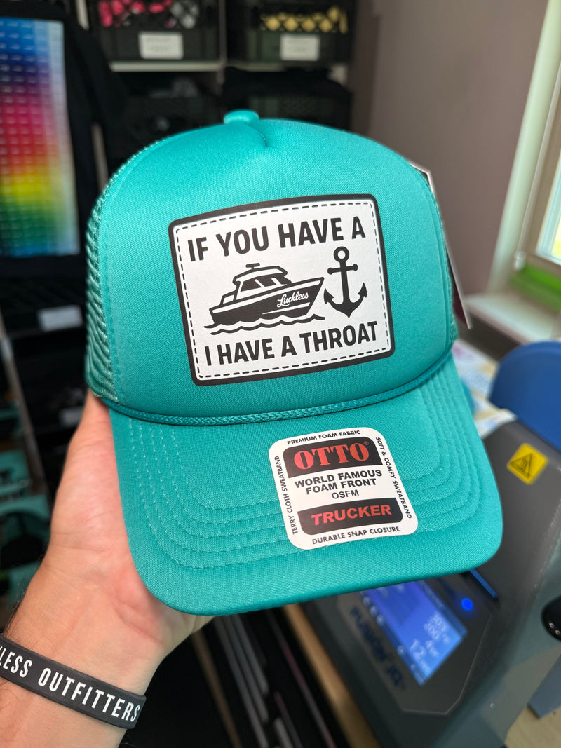 Load image into Gallery viewer, Boat Throat Trucker Hat
