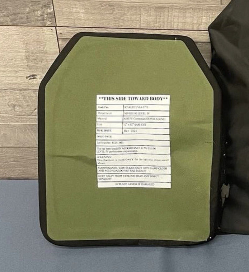 Load image into Gallery viewer, &quot;BLACK RAMBO&quot; LEVEL IV ARMORED VEST COMBO  (LIGHTWEIGHT LEVEL IV (2) 10x12 Front/Back Ceramic PE Plates))
