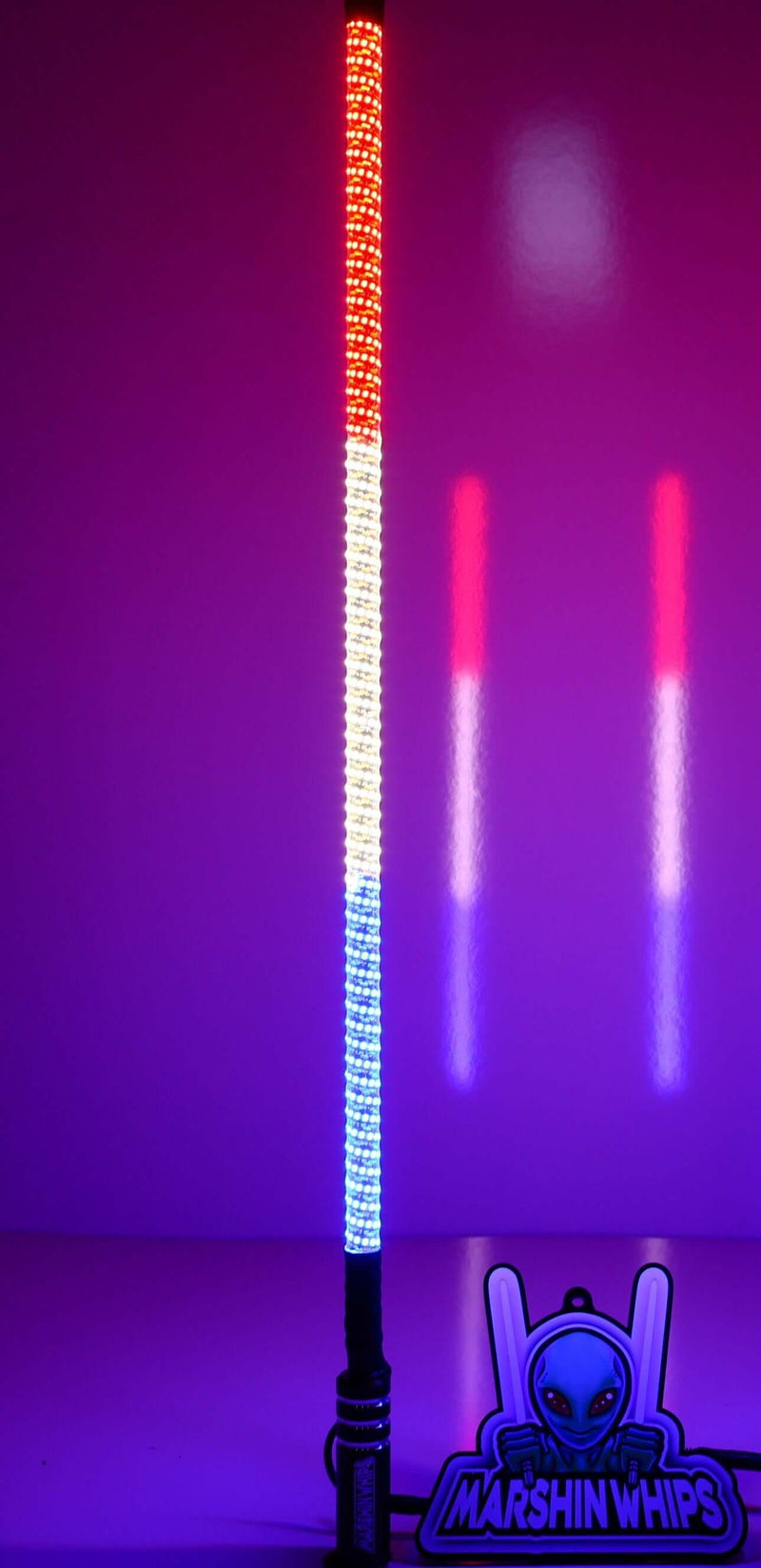 Load image into Gallery viewer, V2 Black Out LED Whip: The Ultimate Stealth Single
