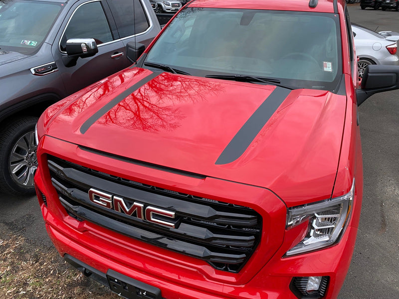 Load image into Gallery viewer, Hood Spear Vinyl Decals for 2015-2020 GMC Sierra
