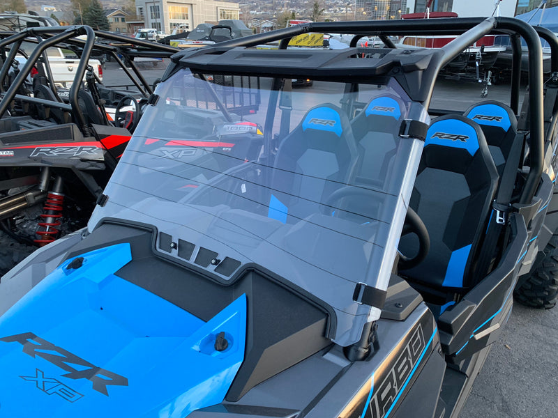 Load image into Gallery viewer, Vented Full Polycarbonate Windshield with Quick Straps for 2019+ RZR 1000, Turbo (upgrade options)
