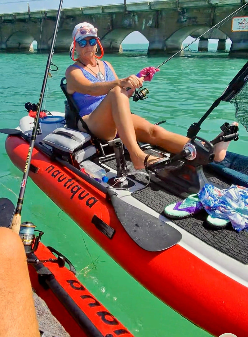 Load image into Gallery viewer, Nautiqua | ARUBA | Deluxe Paddleboard Fishing Pedal Kayak | Red
