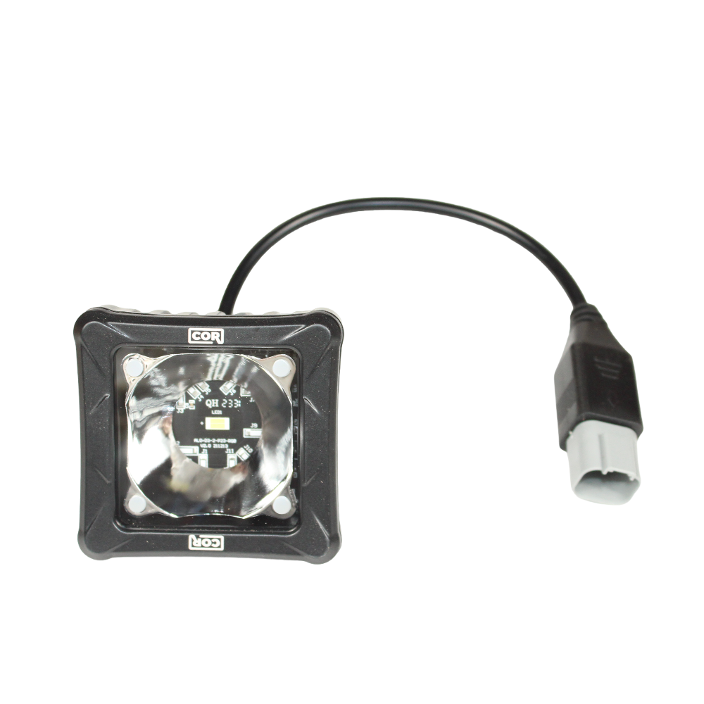 2" White Square Spot LED with RGB Accent Lights