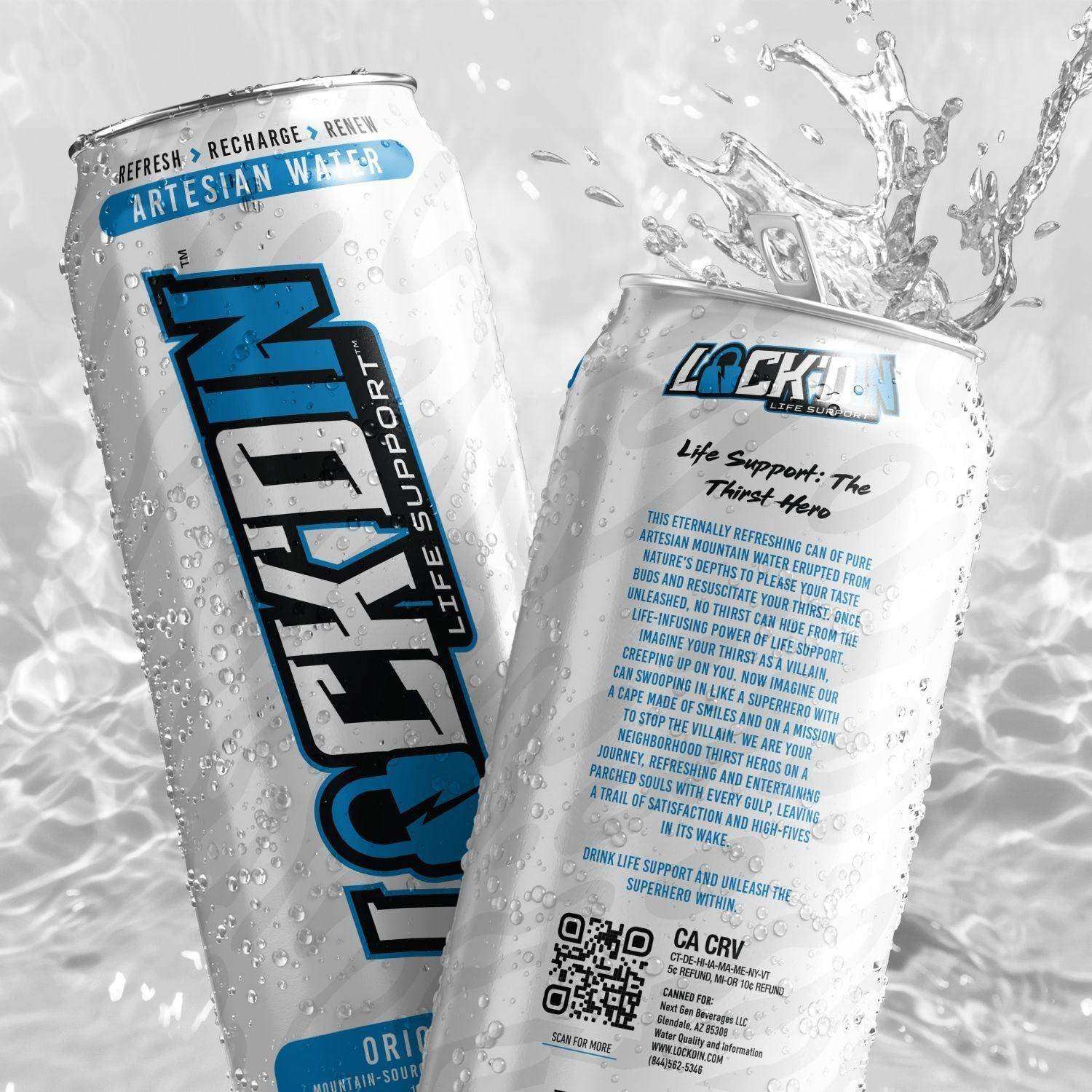 24-Pack LOCK'DIN Natural Artesian Water: Life Support for the Thirst Hero in You - Skoutley Outdoors LLC