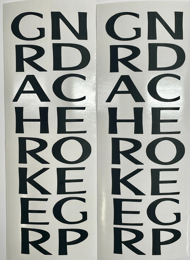Load image into Gallery viewer, Premium Cast Vinyl Decal Letter Inserts for 2011-2013 Grand Cherokee
