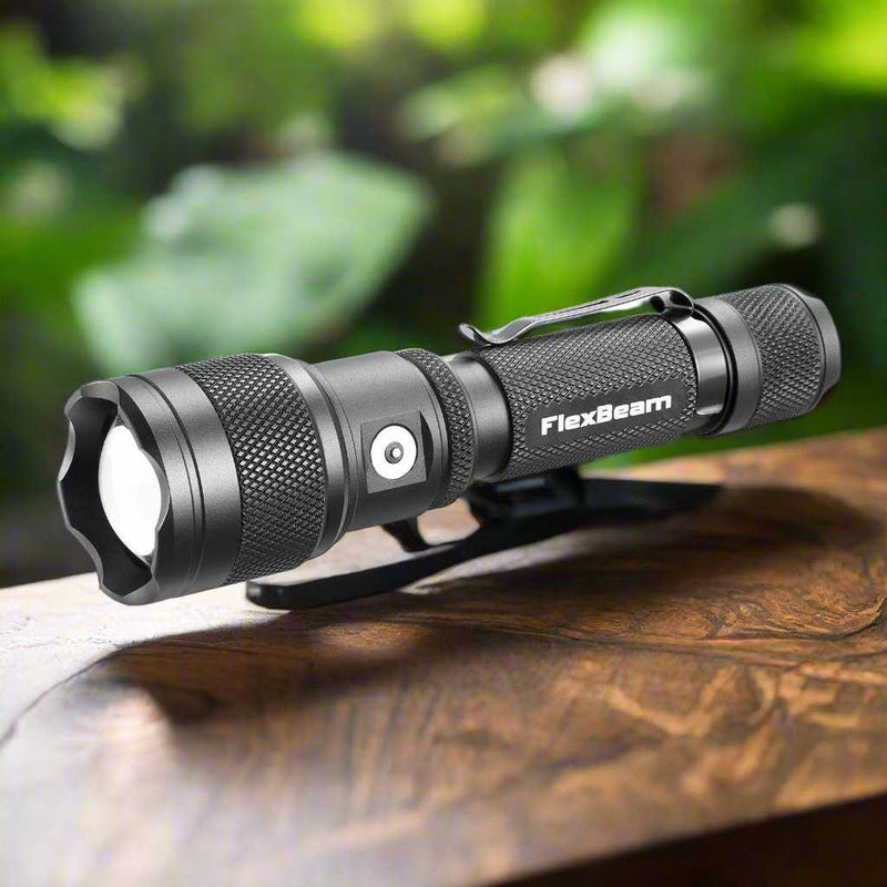 Load image into Gallery viewer, FlexBeam- 1200 Lumen Adjustable Beam Rechargeable Flashlight
