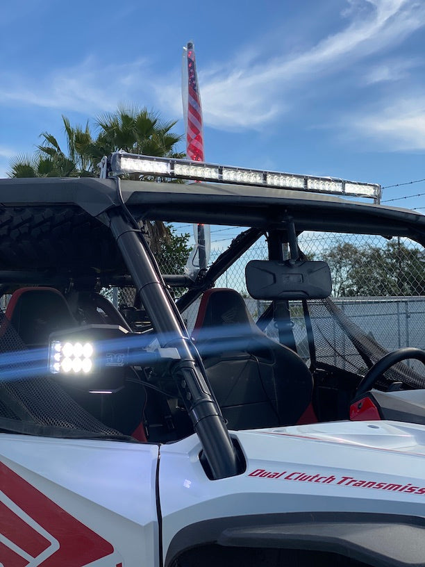 Load image into Gallery viewer, Off Road Side Mirror Pair With Sidewinder LED Pod Lights
