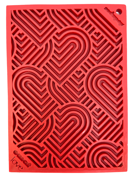 Love eMat - Enrichment Lick Mat for Dogs and Cats| Heart Design | SodaPup