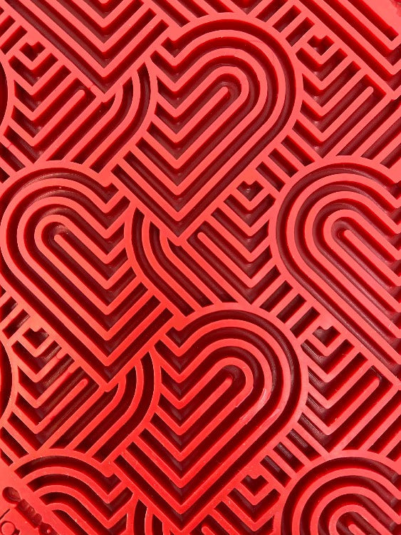 Load image into Gallery viewer, Love eMat - Enrichment Lick Mat for Dogs and Cats| Heart Design | SodaPup

