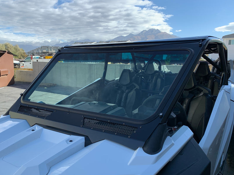 Load image into Gallery viewer, Glass Windshield for Vent Racing RZR PRO XP Roll Cage
