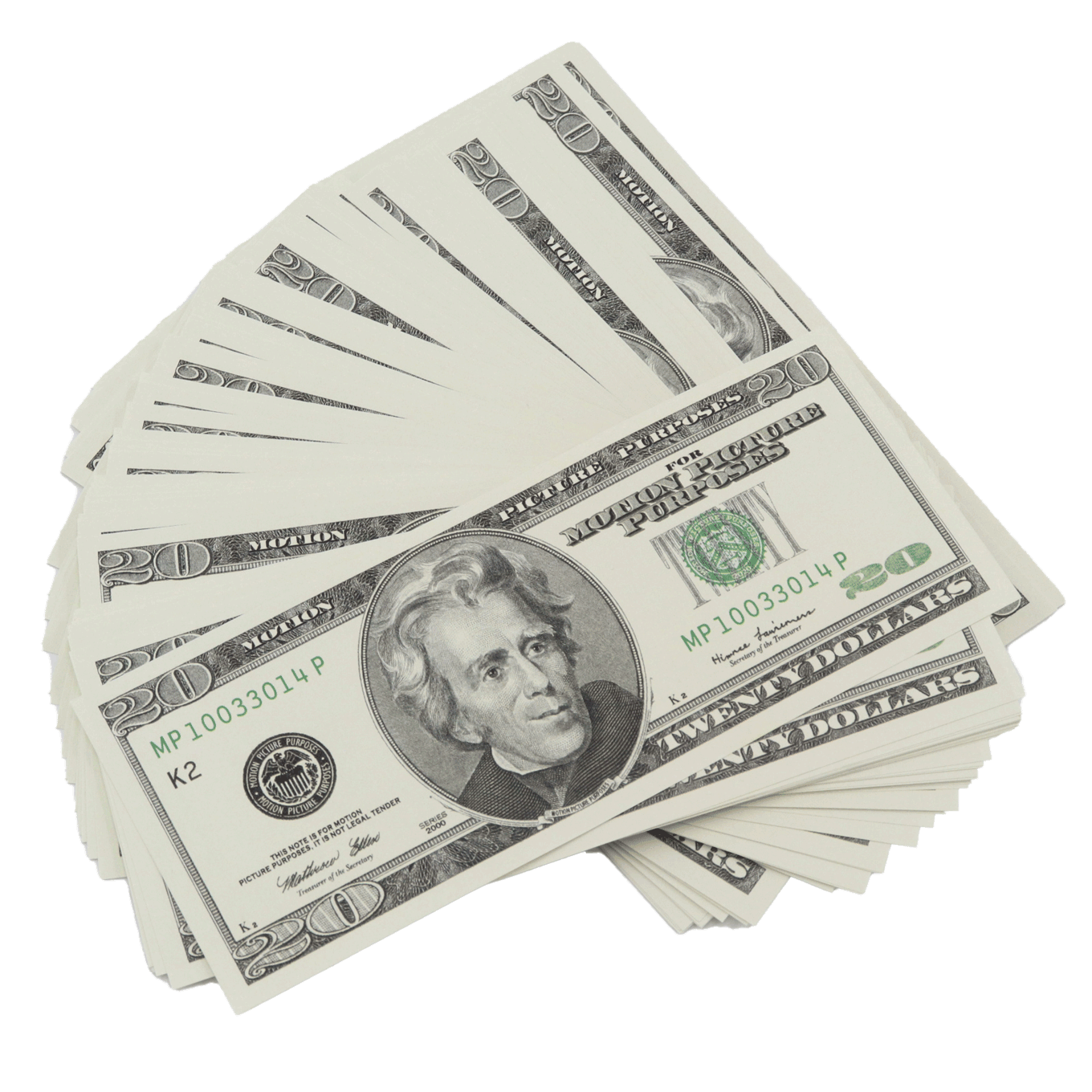 $2,000 Full Print 2000 Series Stack