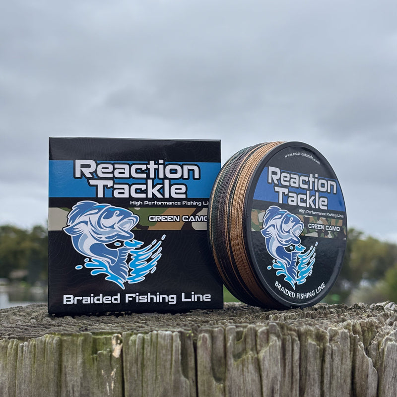 Load image into Gallery viewer, Reaction Tackle Braided Fishing Line - Green Camo
