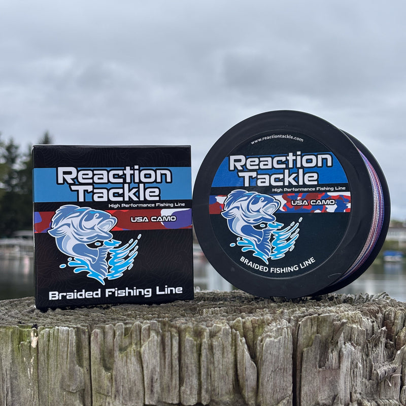 Load image into Gallery viewer, Reaction Tackle Braided Fishing Line - USA Camo
