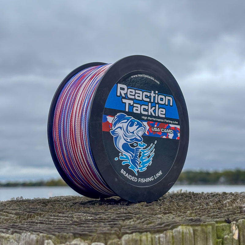 Load image into Gallery viewer, Reaction Tackle Braided Fishing Line - USA Camo
