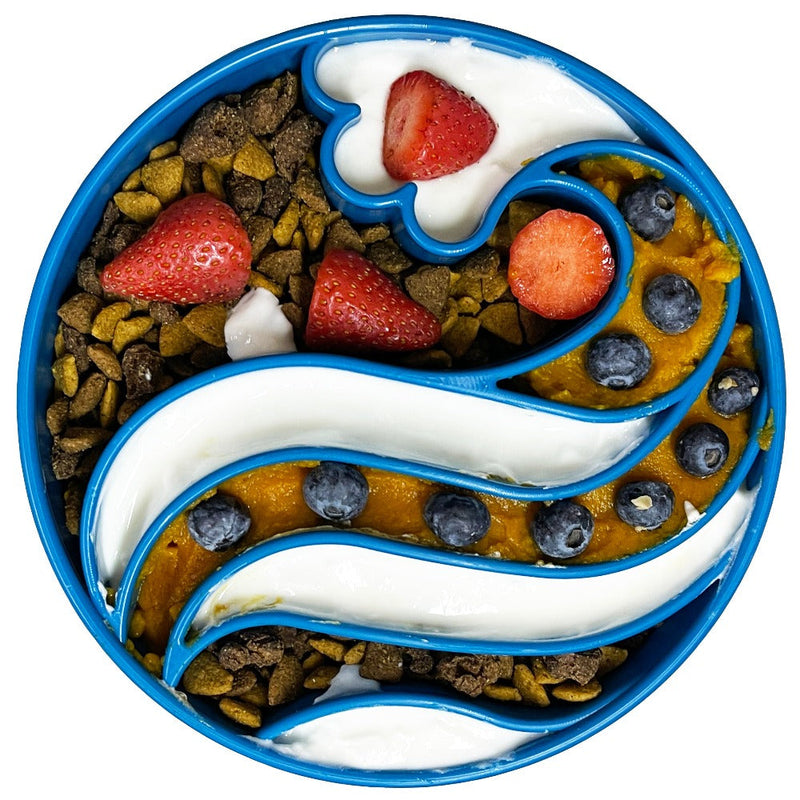 Load image into Gallery viewer, Wave eBowl Deep Slow Feeder Dog Bowl for Enrichment | Made in USA
