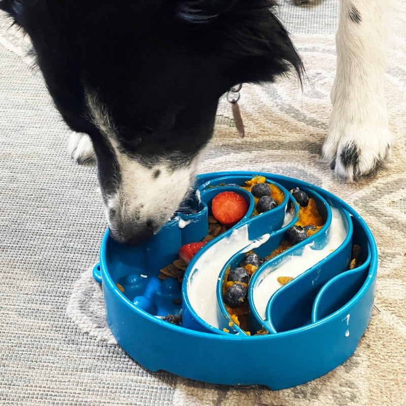 Load image into Gallery viewer, Wave eBowl Deep Slow Feeder Dog Bowl for Enrichment | Made in USA

