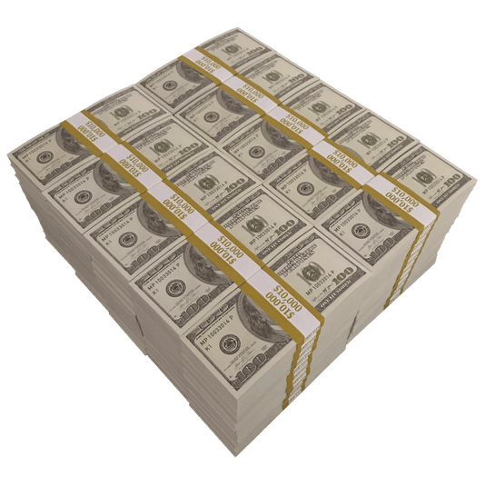 $1,000,000 Full Print 2000 Series Stacks