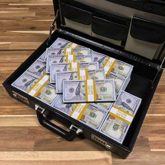$500,000 Full Print New Series Stacks & Briefcase