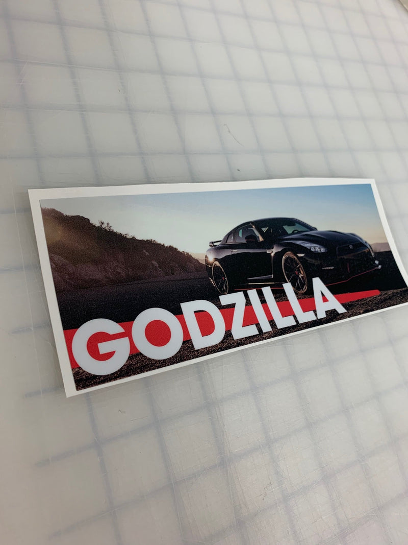 Load image into Gallery viewer, Godzilla GTR: 8&quot; JDM Slap Sticker Decal
