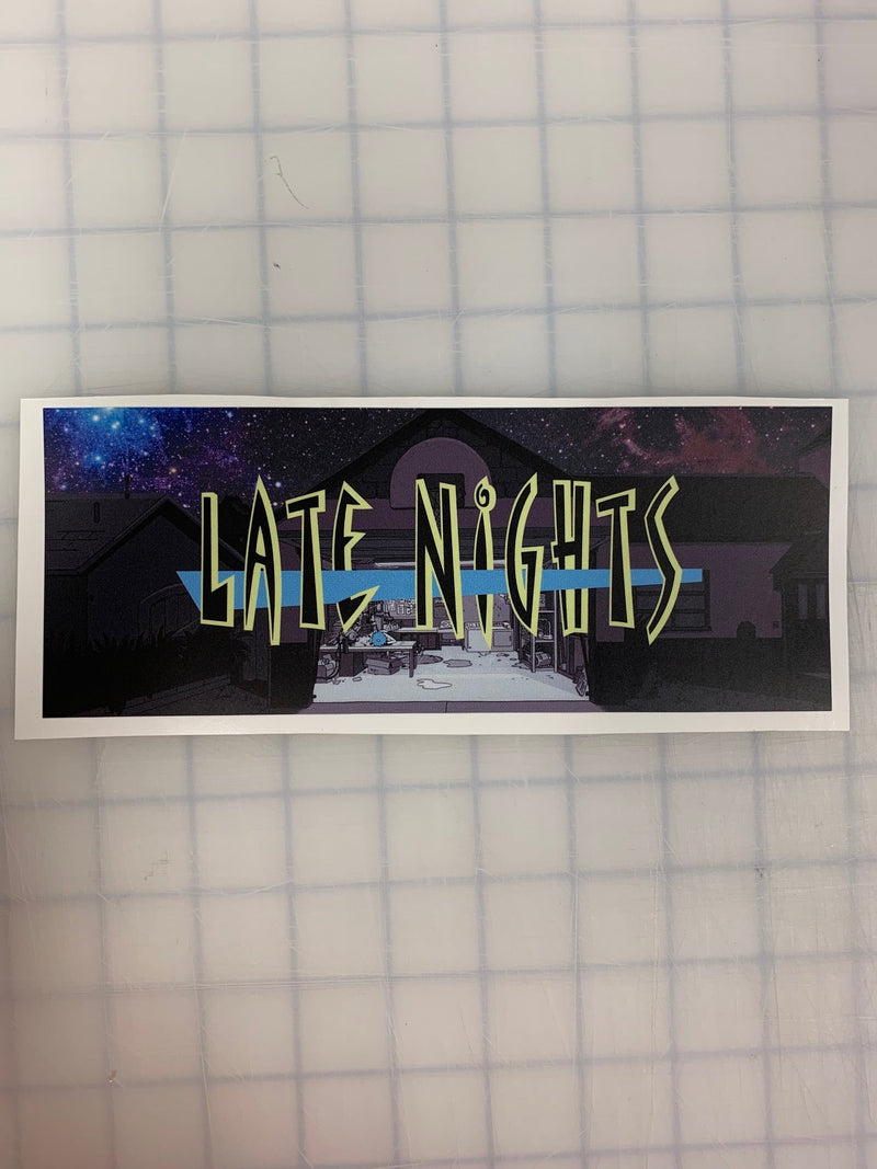 Load image into Gallery viewer, Late Nights (Rick and Morty): 8&quot; JDM Slap Sticker Decal
