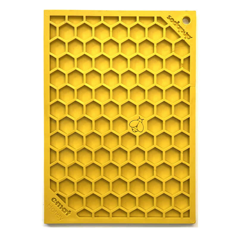 Load image into Gallery viewer, Honeycomb eMat - Enrichment Lick Mat for Dogs and Cats | eMat Enrichment Toy for Anxiety Relief | SodaPup
