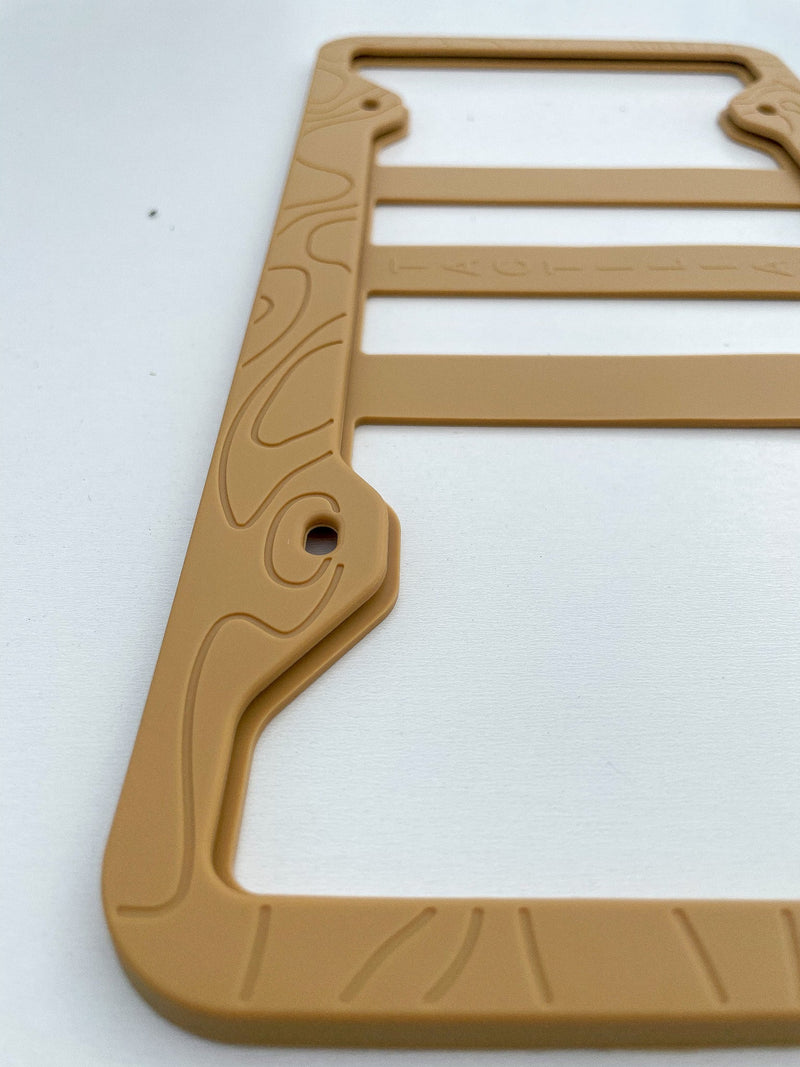 Load image into Gallery viewer, SILICONE TOPOGRAPHY LICENSE PLATE FRAME - ANTI-RATTLE, ANTI-SCRATCH
