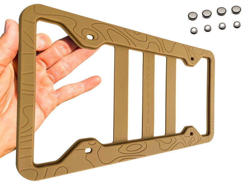 Load image into Gallery viewer, SILICONE TOPOGRAPHY LICENSE PLATE FRAME - ANTI-RATTLE, ANTI-SCRATCH
