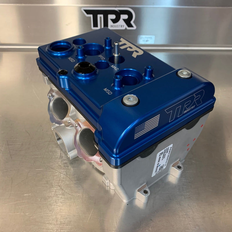 Load image into Gallery viewer, TPR016 - BLUE Billet Valve Cover W/Oilers - Turbo R / Pro XP
