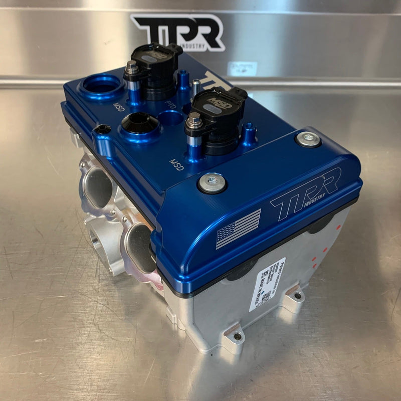 Load image into Gallery viewer, TPR016 - BLUE Billet Valve Cover W/Oilers - Turbo R / Pro XP
