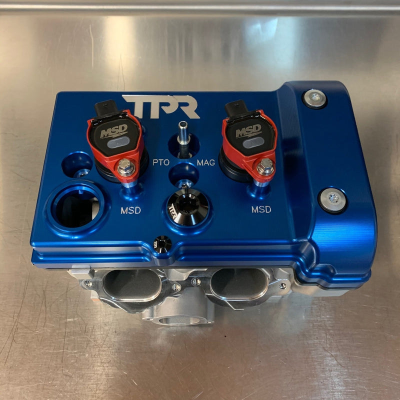 Load image into Gallery viewer, TPR016 - BLUE Billet Valve Cover W/Oilers - Turbo R / Pro XP
